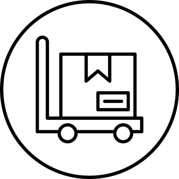 Imagen vectorial del icono de manejo de paquetes Se puede utilizar para el espacio de trabajo conjunto