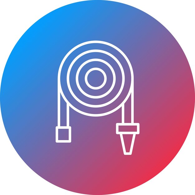 Imagen vectorial del icono de la manguera Se puede utilizar para los servicios de emergencia