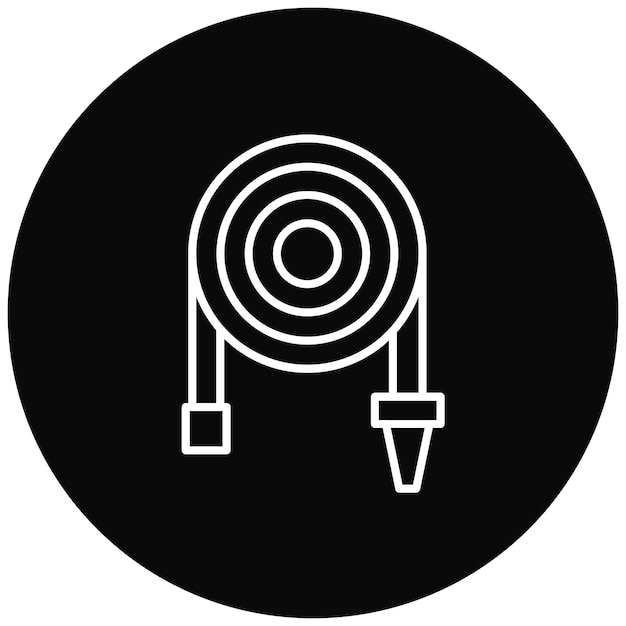 Imagen vectorial del icono de la manguera Se puede utilizar para los servicios de emergencia