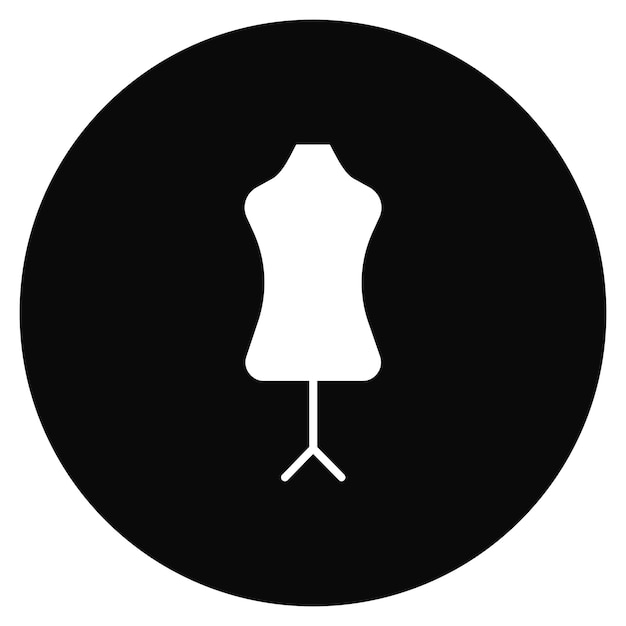 Imagen vectorial del icono del maniquí Se puede usar para coser