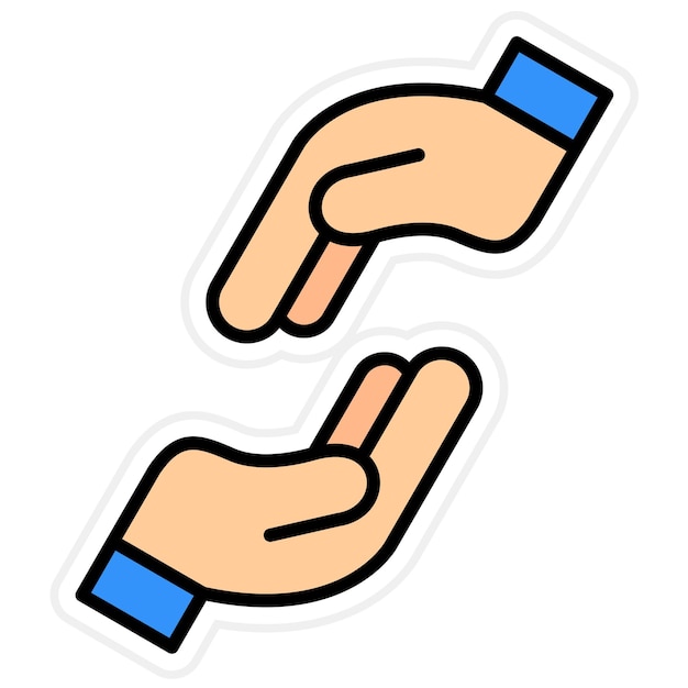 Imagen vectorial del icono de la mano de ayuda Se puede usar para donaciones