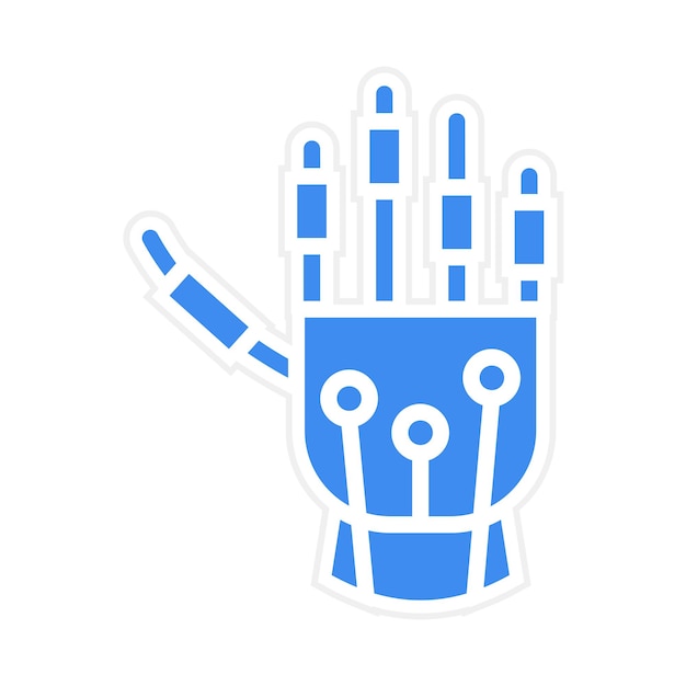 Imagen vectorial del icono de la mano del robot Se puede utilizar para la robótica