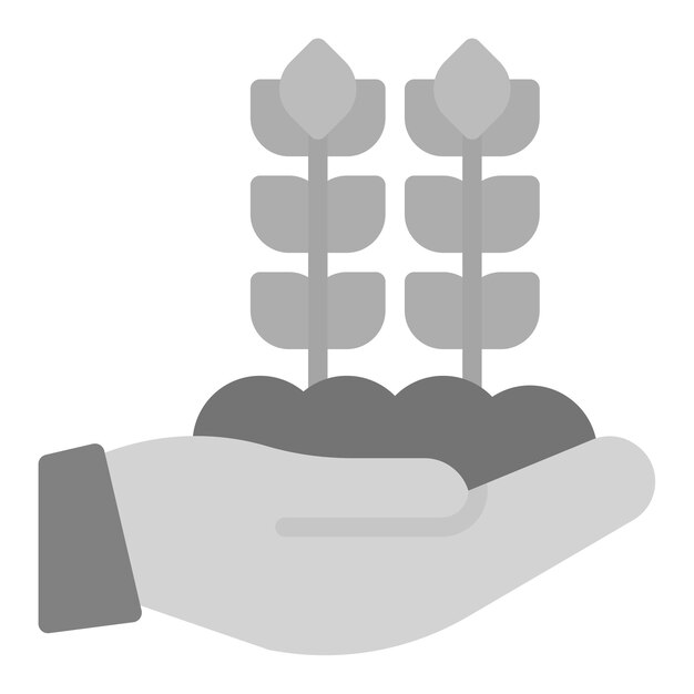 Imagen vectorial del icono de la mano de la semilla Se puede utilizar para la agricultura