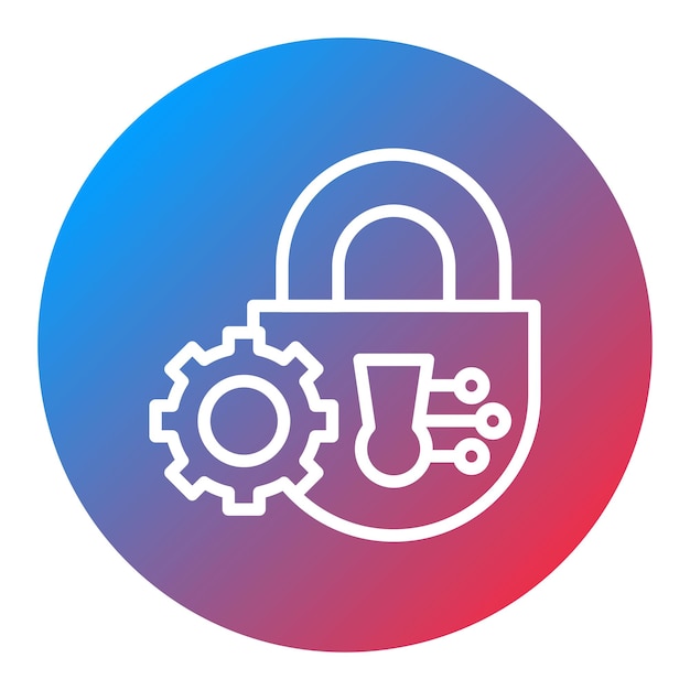 Imagen vectorial del icono de mantenimiento de la cerradura Se puede usar para Locksmith