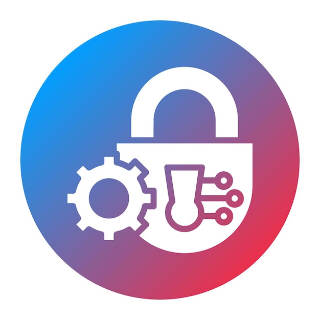 Imagen vectorial del icono de mantenimiento de la cerradura Se puede usar para Locksmith