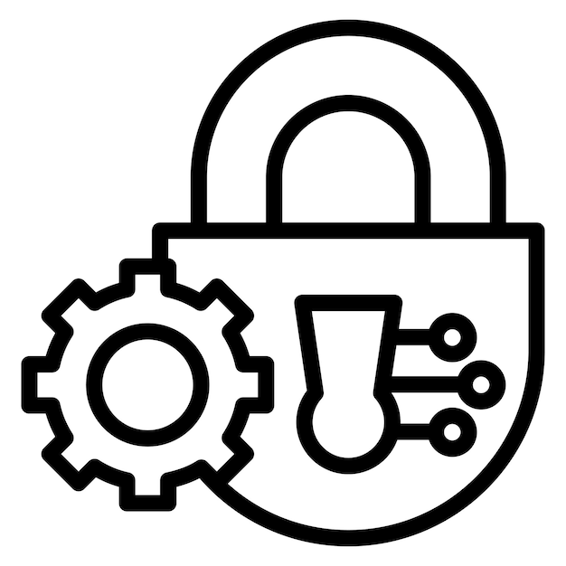 Imagen vectorial del icono de mantenimiento de la cerradura Se puede usar para Locksmith