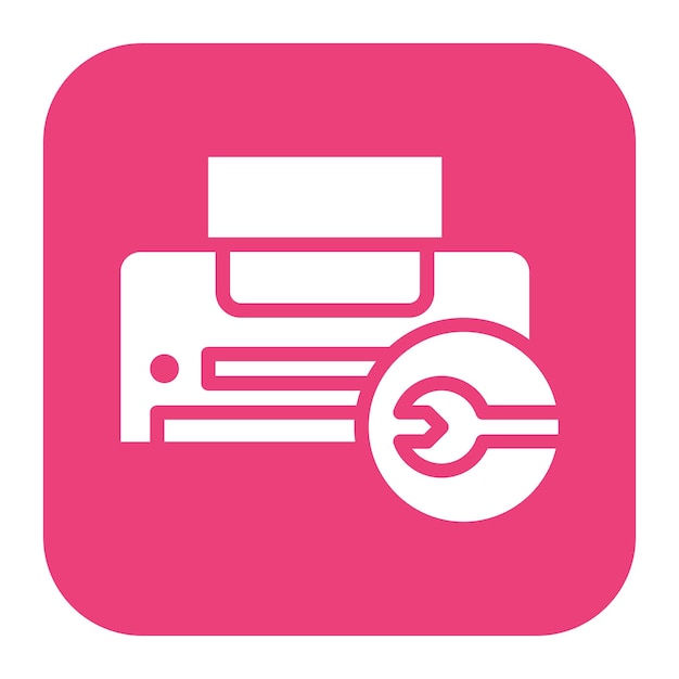 Imagen vectorial del ícono de mantenimiento de la impresora Puede utilizarse para imprimir
