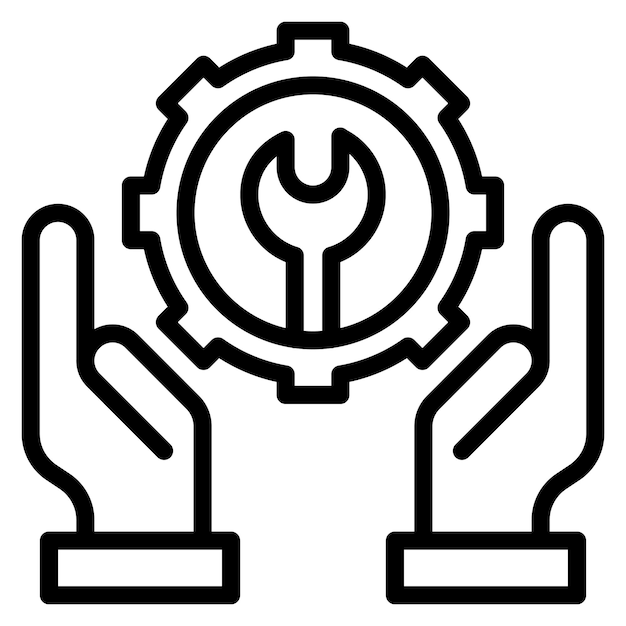 Imagen vectorial del icono de mantenimiento Se puede utilizar para la fabricación y distribución