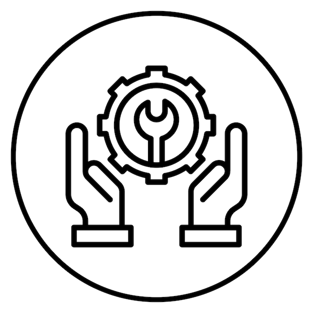 Imagen vectorial del icono de mantenimiento Se puede utilizar para la fabricación y distribución