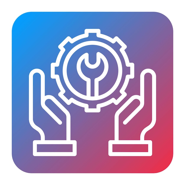 Imagen vectorial del icono de mantenimiento Se puede utilizar para la fabricación y distribución