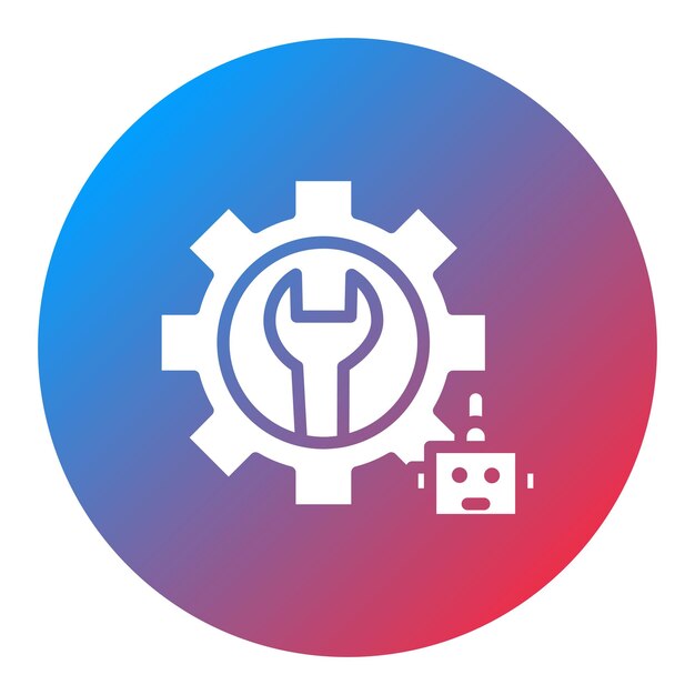 Imagen vectorial del icono de mantenimiento Se puede utilizar para robótica