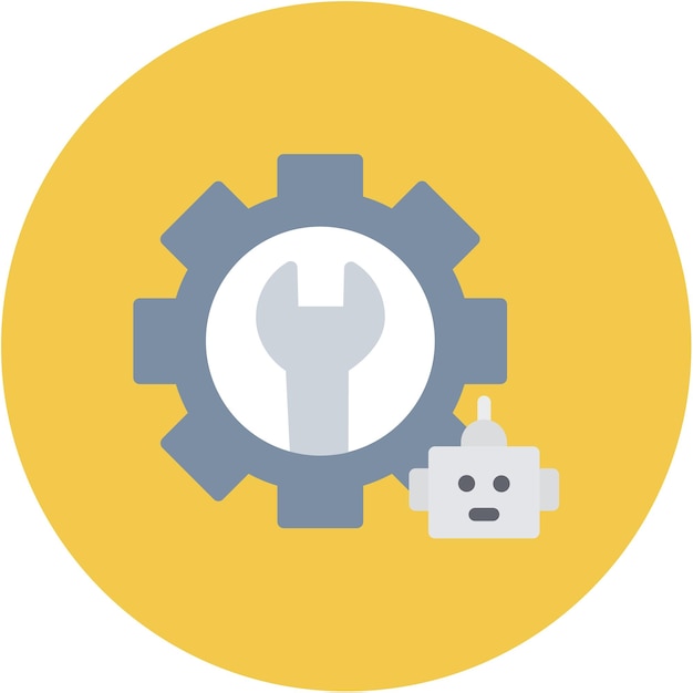 Imagen vectorial del icono de mantenimiento Se puede utilizar para robótica