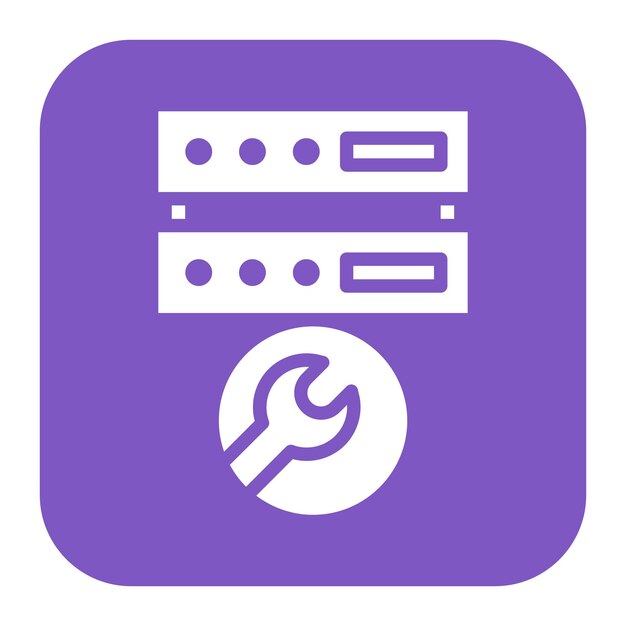 Imagen vectorial del icono de mantenimiento de la red Se puede utilizar para la creación de redes