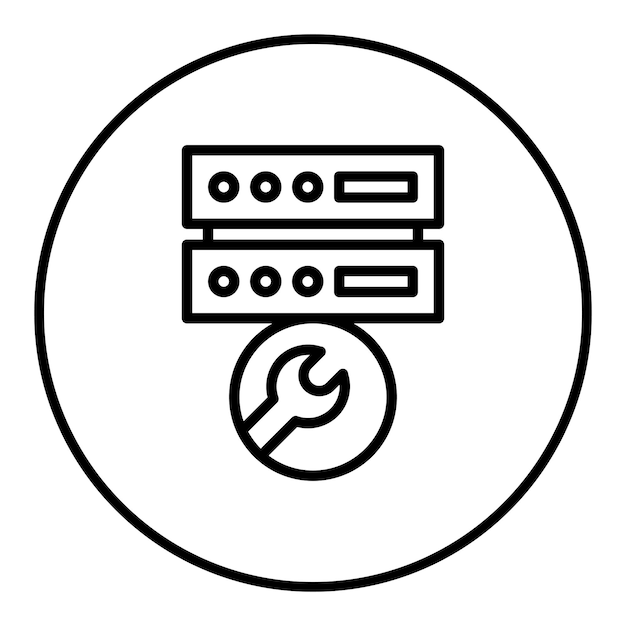 Imagen vectorial del icono de mantenimiento de la red Se puede utilizar para la creación de redes