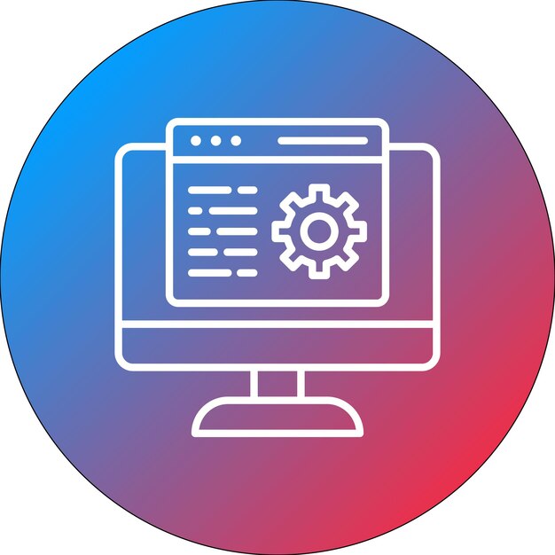 Imagen vectorial de icono de mantenimiento web Se puede usar para codificación y desarrollo