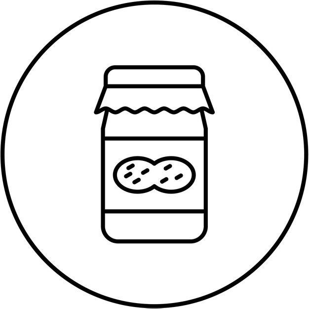 Imagen vectorial del icono de la mantequilla de maní Se puede usar para la mañana y el desayuno