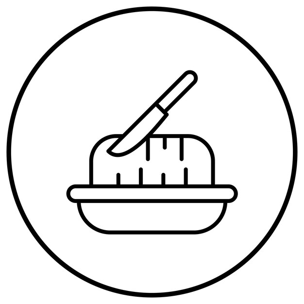 La imagen vectorial del icono de la mantequilla se puede utilizar para la panadería