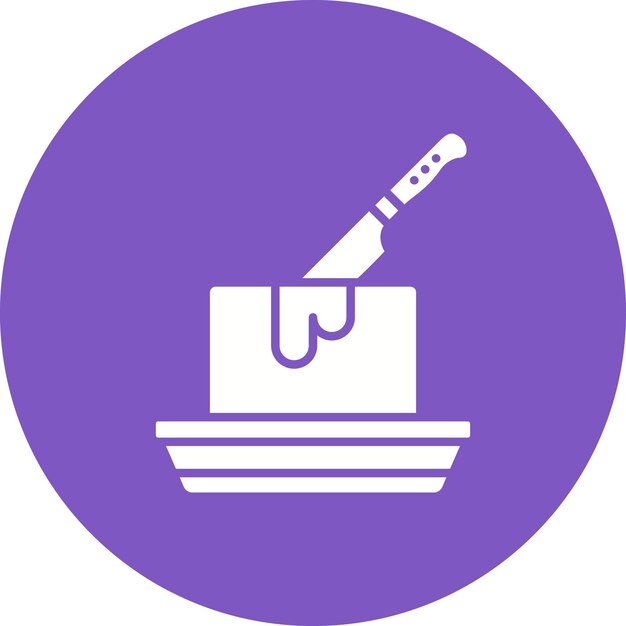 Imagen vectorial del icono de la mantequilla Se puede utilizar para el restaurante
