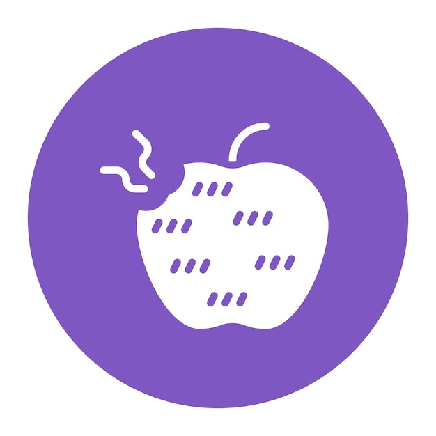 Imagen vectorial de icono de manzana podrida Se puede usar para Corrupción