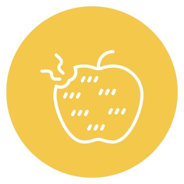 Imagen vectorial de icono de manzana podrida Se puede usar para Corrupción