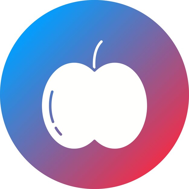 Imagen vectorial del icono de manzana Se puede usar para el jardín de infantes