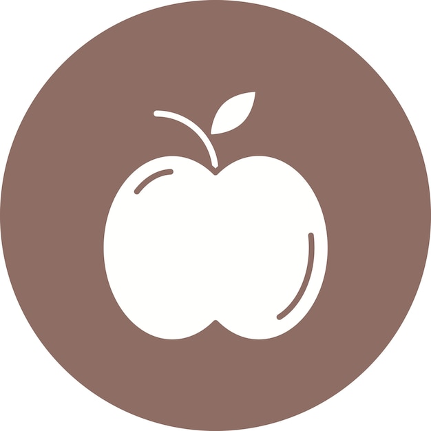 Imagen vectorial del icono de la manzana Se puede usar para Pilates