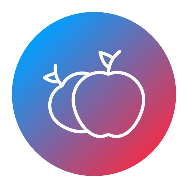 Imagen vectorial del icono de la manzana Se puede utilizar para el bienestar físico