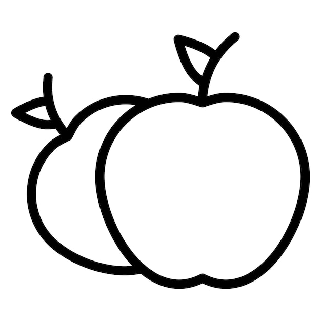 Imagen vectorial del icono de la manzana Se puede utilizar para el bienestar físico