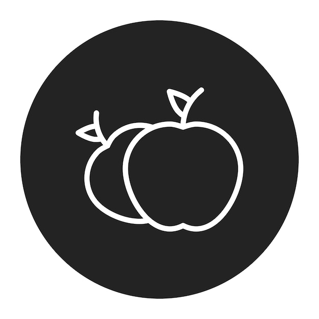 Imagen vectorial del icono de la manzana Se puede utilizar para el bienestar físico