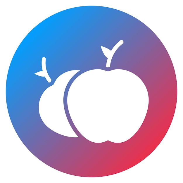 Imagen vectorial del icono de la manzana Se puede utilizar para el bienestar físico