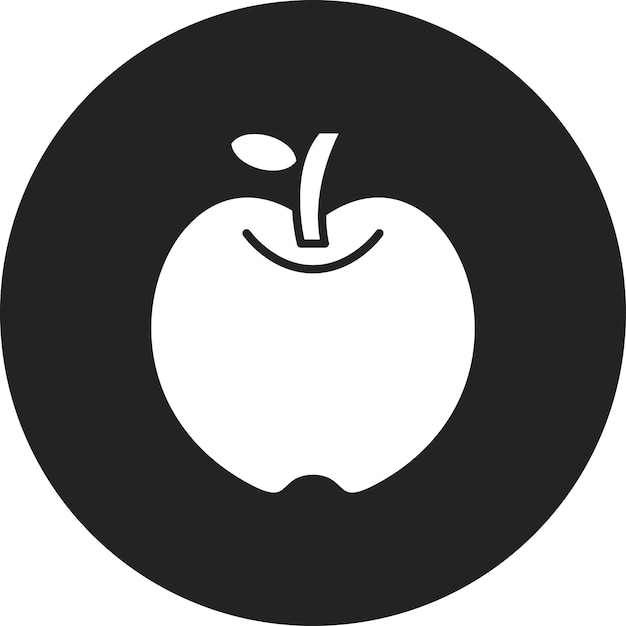 La imagen vectorial del icono de manzana se puede utilizar para la física