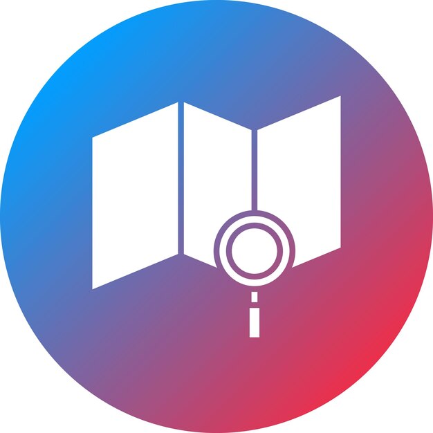 Imagen vectorial del icono del mapa de búsqueda Se puede utilizar para el mapa y la navegación