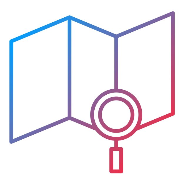 Imagen vectorial del icono del mapa de búsqueda Se puede utilizar para el mapa y la navegación