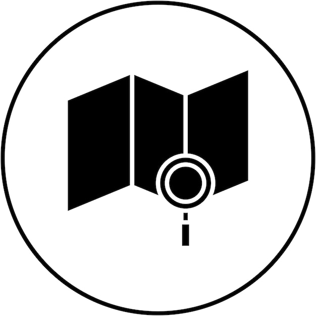 Imagen vectorial del icono del mapa de búsqueda Se puede utilizar para el mapa y la navegación