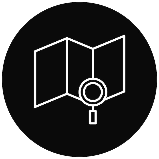 Imagen vectorial del icono del mapa de búsqueda Se puede utilizar para el mapa y la navegación
