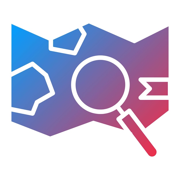 Imagen vectorial del icono del mapa de búsqueda Se puede utilizar para la planificación de vacaciones