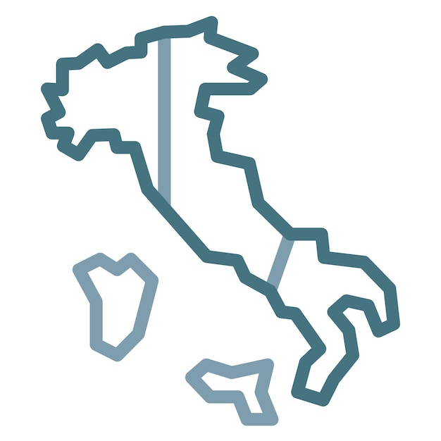 Vector imagen vectorial del icono del mapa de italia se puede utilizar para italia