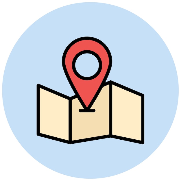 La imagen vectorial del icono del mapa se puede usar para Adventure