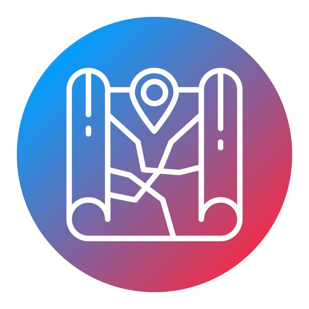La imagen vectorial del icono del mapa se puede usar para Fairytale