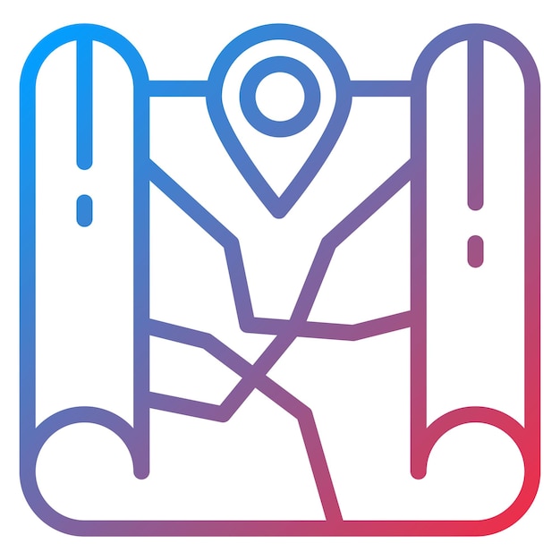 La imagen vectorial del icono del mapa se puede usar para Fairytale