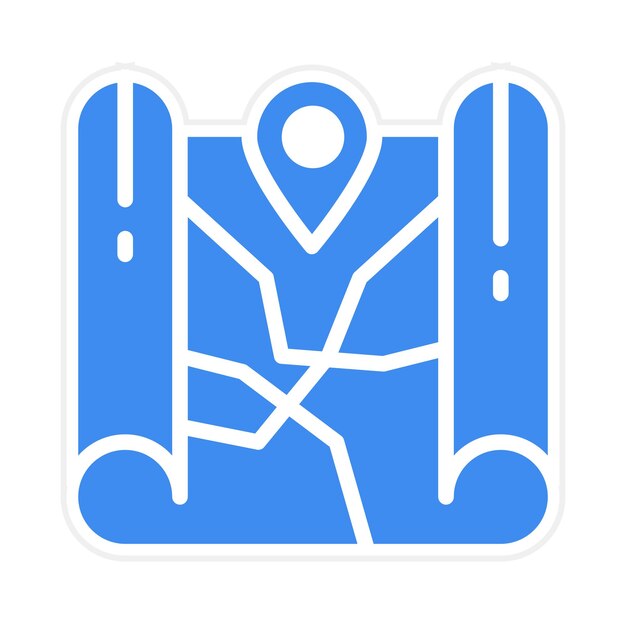 La imagen vectorial del icono del mapa se puede usar para Fairytale