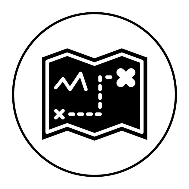 La imagen vectorial del icono del mapa se puede usar para Fairytale