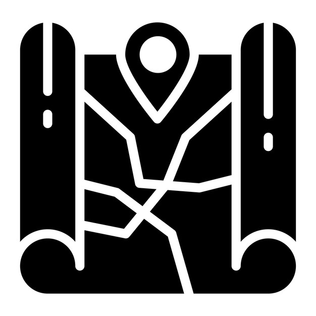 La imagen vectorial del icono del mapa se puede usar para Fairytale