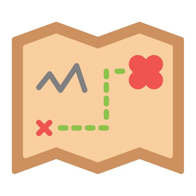 La imagen vectorial del icono del mapa se puede usar para Fairytale
