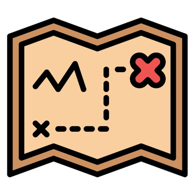 La imagen vectorial del icono del mapa se puede usar para Fairytale