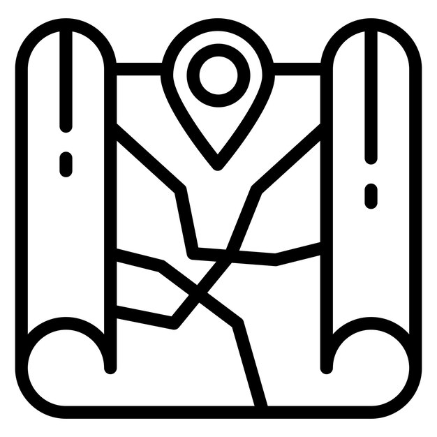 La imagen vectorial del icono del mapa se puede usar para Fairytale