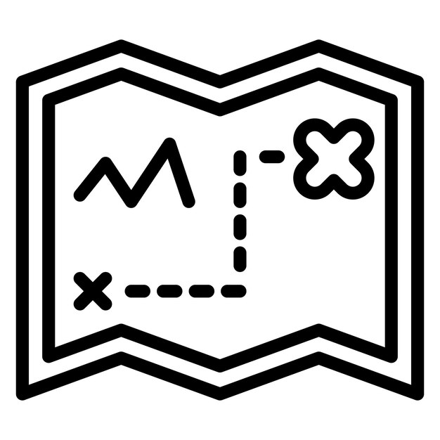 La imagen vectorial del icono del mapa se puede usar para Fairytale