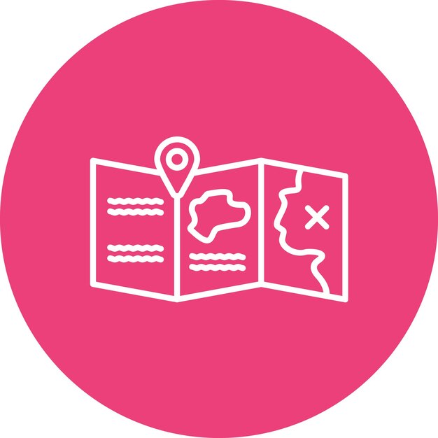 La imagen vectorial del icono del mapa se puede usar para la supervivencia
