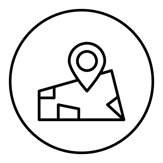 La imagen vectorial del icono del mapa se puede utilizar para Contacte con nosotros