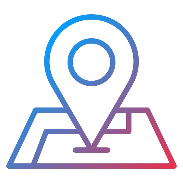 La imagen vectorial del icono del mapa se puede utilizar para la geografía